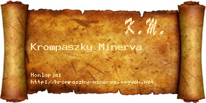 Krompaszky Minerva névjegykártya